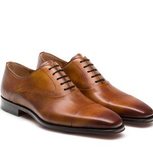 Magnanni 13 Saffron Cap Toe Cuero Leather Oxford Shoes Lace-Up Cognac 15959